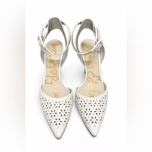 Sam Edelman Cream Cut-Out Heels
